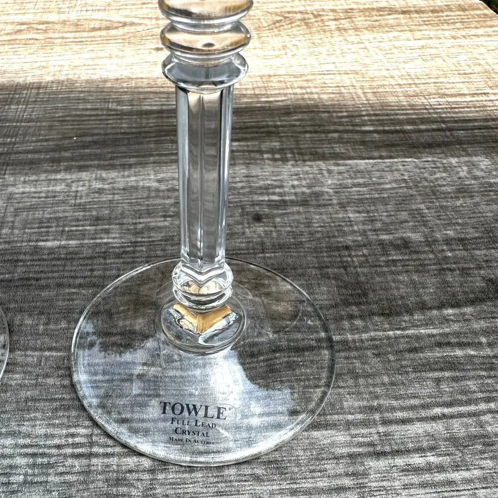Towle TOC71NO Elegant Austrian Crystal Water Goblet -Excellent-Set of 3